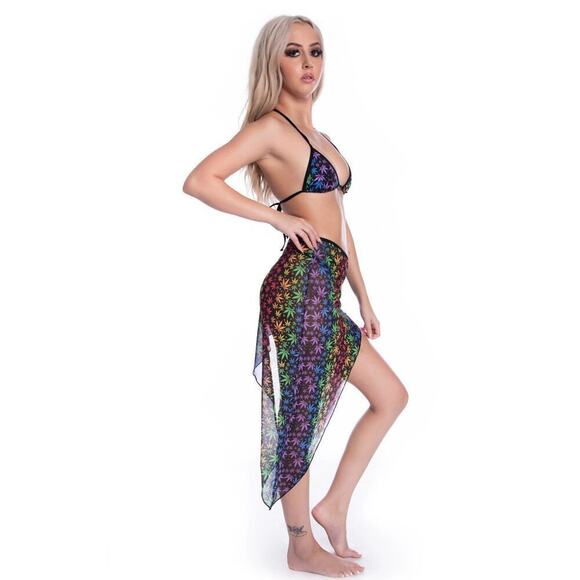 🦋B2G1🦋MIDNIGHT BALLERINA Rainbow Pot 3 Pc Festival Set Swim/Dance Wear - Picture 2 of 4